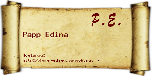 Papp Edina névjegykártya