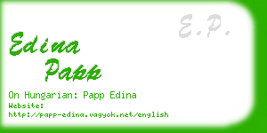 edina papp business card